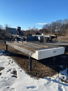 4 Strand Transfer Deck, 56" width x 13' 6" L, adjustable legs, end slides