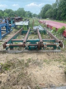 Heavy Duty Transfer Deck, 7' 6" width x 15' L, 4" x 10" tube frame, AS IS