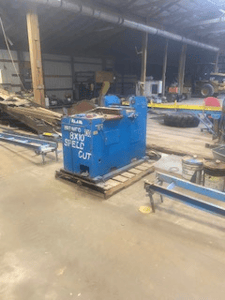 Brewco #8x10, Speed Cut Saw, 24" blade, w/ in/outfeed rolls