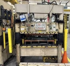 100 Ton, Beckwood #1002662, 4 post hydraulic press brake, 14" Shut Height, 2-1/2" X 38" X 60" bolster plate