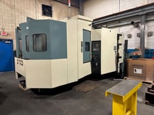Nigata #SPN63, CNC horizontal machining center, 39.4" X, 34.5" Y, 31.5" Z, 12000 RPM, #50, 40 HP, Fanuc 16M