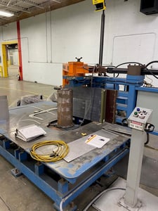 24" Hydraulic arm-type coil bender, Tru-Cut Inc., 15 HP Bosch hydraulic unit w/gauging, some dies