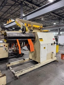 20000 lb. Rowe #20050H DSJ, coil reel uncoiler, 50" width, 60" outside dimensions, 19"-24.5" ID