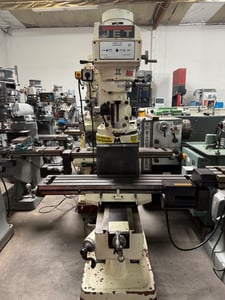 Jet #JTM-4VS, vertical mill, 9" x49" table, R-8, variable speed 60-4200 RPM, 3 HP, Acurite digital read out