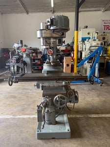 Tree #2UVRC, Vertical Mill, power feeds, box ways, 10.5" x48" table, 1.5 HP, 60-3300 RPM, Mitutoyo digital