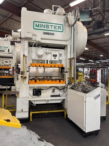 150 Ton, Minster #P2-150-54 PieceMaker, double crank sngl side press, 6" stroke, 23" Shut Height, 45-90 SPM