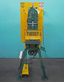 2" x 2" x 1/4" Rogers #Presshear-No.-10, Power Ironworker, 18 Ton Punch capacity, 2" Stroke, 6.5" Shut