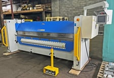 122" Em-Pro #VHS-1035, NC Hydraulic Folder, 2-Axis, 10 gauge capacity, 6" Box height, 32" Back gauge, 4"/6"