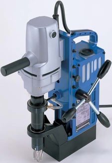 Nitto Kohki #UOJ-3500, Manual Feed Magnetic Drill, 1.375" Hole diameter, 2" Cut depth, 3.16" x 3.375" Magnet