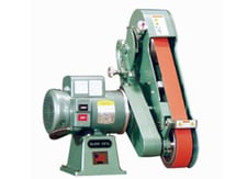 2.5" x 60" Burr King #960-250, 2-Wheel Belt Grinder, Single Speed, 8000 SFPM, 1.5 HP, 120 V, new