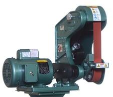 2" x 48" Burr King #482, 3-Wheel Belt Grinder, Single Speed, 6000 SFPM, 1 HP, 120 V, new
