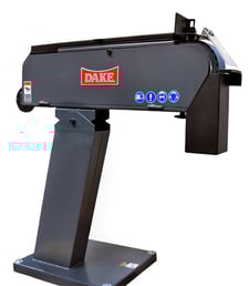 3" x 79" Dake #FG-75, Belt Grinder, 3" x 8" Contact Wheel, 3" x 21" Grinding Plane, 6600 FPM, 4 HP, 220 V, new