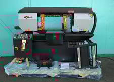 11" x 19.7" Cosen #SH-500M, Semi-Automatic Hydraulic Miter Cutting Band Saw, 13.6" x 1" x 0.035" Blade, 32.6"