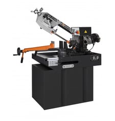 6" x 9.45" Cosen #MH-270M, Manual Miter Cutting Horizontal Band Saw, 8.1' x 1" x 0.035" Blade, 36" H Workbed