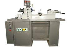 9" Victor #616EVS, Electronic Variable Speed Second Operation Lathe, 3.75" Double Tool Cross Slide, 4" Turret