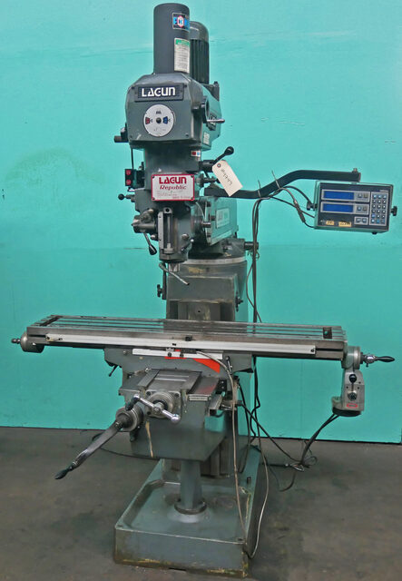 Republic-Lagun #FTV-2S, Vertical Milling Machine w/DRO, 10" x 52" Table, 34.64" X w/Power Feed, 15.98" Y