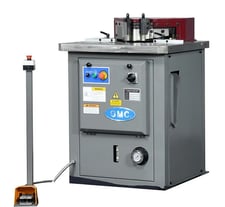 10" gauge x 1/4" GMC #HN-25HA, Hydraulic Notcher w/Fixed Angle, 33" L x 27" width Table, 12 SPM, 7.5 HP