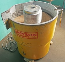 5 cu.ft. Royson #5-CTV, Round Bowl Vibratory Finisher w/No Separation, 10.8" width x 15" D Channel, 43.6"