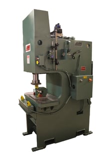 165 Ton, Betenbender #16514, Hydraulic C-Frame Press, 8" L Stroke, 14" D x 18" H Throat, 36" x 14.5" Press