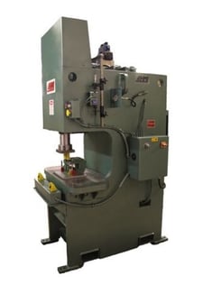 50 Ton, Betenbender #5014, Hydraulic C-Frame Press, 8" L Stroke, 14" D x 18" H Throat, 38" x 18" Bed, 10 HP