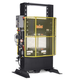 150 Ton, Dake #33-672, Electric Powered Hydraulic Tire Press w/Guarding, 18" Ram Travel, 36" between