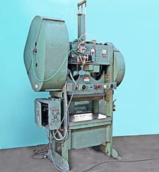 80 Ton, Rousselle #8SS40, Straight Side Punch Press, 30" D x 39.6" width Bed between post, 2" Stroke, 4" Ram