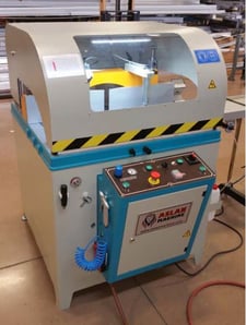 22" Aslan #US1-550, Semi-Automatic Non-Ferrous Aluminum Upcut Saw, 0-75 Deg. Cutting Angle, 8.08" x 13.78"