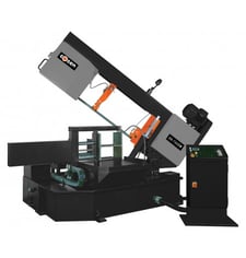 17.7" Cosen #SH-700DM, Semi-Automatic Hydraulic Swivel Head Double Miter Horizontal Band Saw, 66-330 FPM