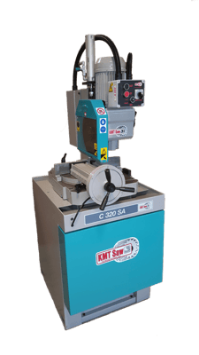 12.5" KMT #C-320-SA, Semi-Automatic Column Style Cold Saw, 7.25" Vise Opening, 17/33 RPM, 2.5 HP, 220/460 V