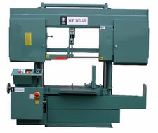 20" x 24" W.F. Wells #H-2024-1, Horizontal Twin-Post Band Saw, 5000 lbs. capacity, 212" x 1.25" Blade, 20"