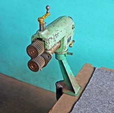 24 gauge Pexto #622-E, Beader/Crimper Machine, 7" Throat depth, 2" Between Shaft Centers, 1:01 Ratio Gearing