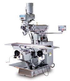 Sharp #V-1, Vertical Knee Type Mill, 12" x 58" Table, 40" X, 6" Y, 5" Z, (3) 5/8" T-Slot, 17.75" Ram, 16"