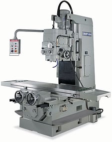 Sharp #KMA-1, Heavy Duty Bed-Type Vertical Mill, 67" x 14.9" Table, 39.4" X, 14.9" Y, 19.7" Z, 10 HP, 45-1500