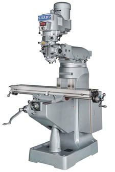 Sharp #LMV-49, Vertical Milling Machine w/Standard DVS Head, 9" x 49" Table, 36.6" X, 12" Y, 5" Z, (3) 5/8"