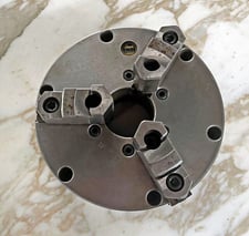 8.25" Buck Chuck, Adjust-Tru 3-Jaw Chuck, Top Reversible 3-Jaw Chuck w/Flat Back Mount