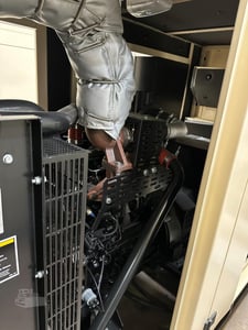 65 KW Aksa, stationary generator set, 3-phase, John Deere 4045 engine, enclosure