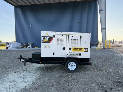 Caterpillar #XQ35, portable diesel generator set, multi-volt, 6917 hours, C2.2 engine, EPA Tier 4, sound
