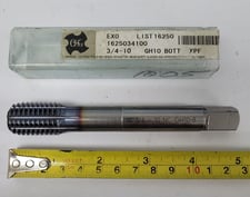 Thread Forming Tap, OSG #1625034100, 3/4" diameter Thread, 10 TPI, 2" Thread length, 4.92" overall length