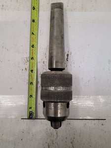 Ettco #No.3-AB, Keyless Drill Chuck, 17/32" Capacity, 5.25" L Shank, 9" L Overall