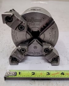 4" ROHM, 4 Jaw Lathe Chuck