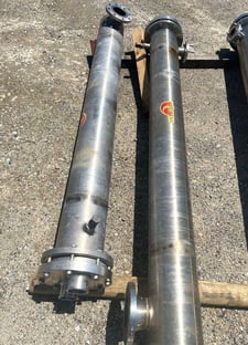 50 sq.ft., 150 psig shell, 150 psig tube, Enerquip, Stainless Steel horizontal shell & tube heat exchanger