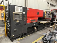 20 Ton, Amada #Pega-244, turret punch press, 24 station, Fanuc 04PC, 2 work clamps, 1987