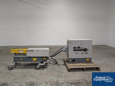 .75" APV Baker #MP-19-TC, Twin Screw Extruder, 25:1 L/D, water cooled split barrel, 500 RPM screw, Control