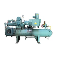 407 HP Frick #RWF-177-H, Rotary Screw Compressor Package, R-717, 300 psig & 3500 RPM Package, 350 psig & 4500