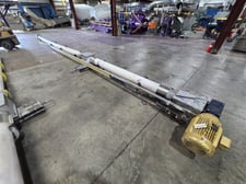 8" diameter x 40' long, Auger w/Motor & Single-Reduction Worm Reducer, 10" Inlet diameter, 12" Outlet