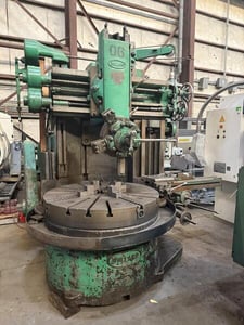 50" Bullard #Spiral-Drive, vertical turret lathe, 56" swing, 39" under rail, 25 HP, 60 RPM, 5 turret capacity