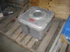 Curlee, electrical box for hazardous location, cast aluminum, sight glass on top hinged door