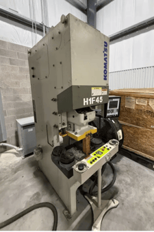 49.5 Ton Komatsu #H1F45-11 Single Point OBS Servo Driven Press, 3.94" stroke, 9.84"Shut Height, 2.36"adj.