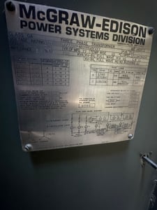 750 KVA 12470GRDY/7200 Primary, 480GRDY/277 Secondary, McGraw-Edison, padmount