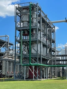 Dedert, quadruple 4 -effect clean fuel evaporator, flash process vapor, steam heated